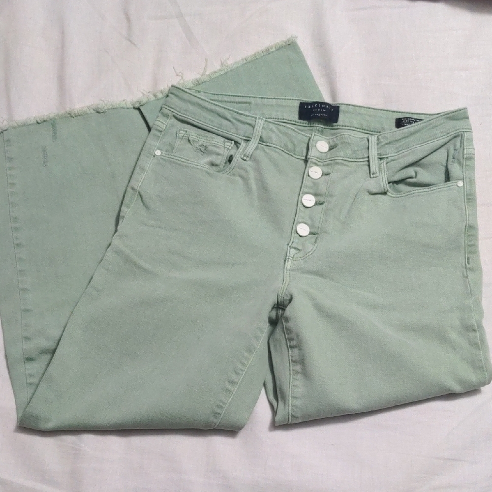 Sanctuary Denim Non Conformist Wide Leg Crop Size 30